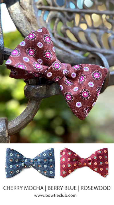 set of three men's bow ties made by The Bow Tie Club in America
