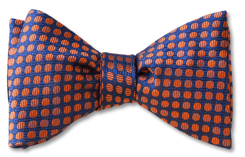 copper dot bow tie on pumpkin