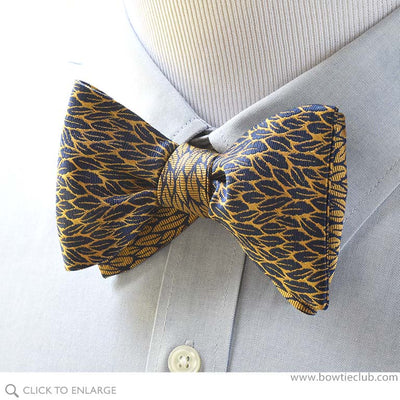 Golden Laurel Reversible Bow Tie