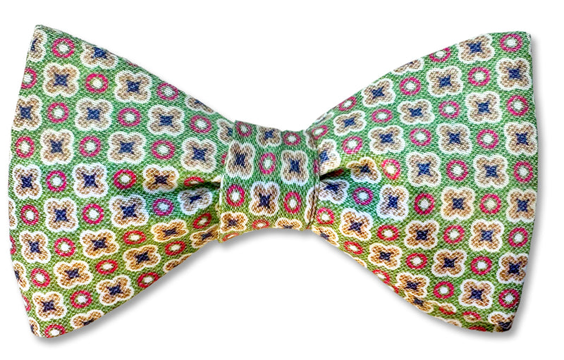 Green Jay Cotton Bow Tie