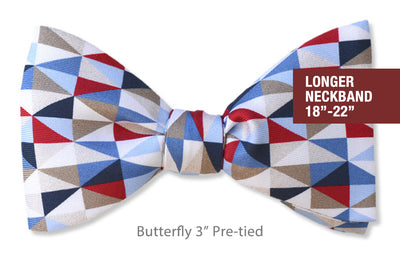 Helsinki 3" Butterfly Pre-tied 18-22"