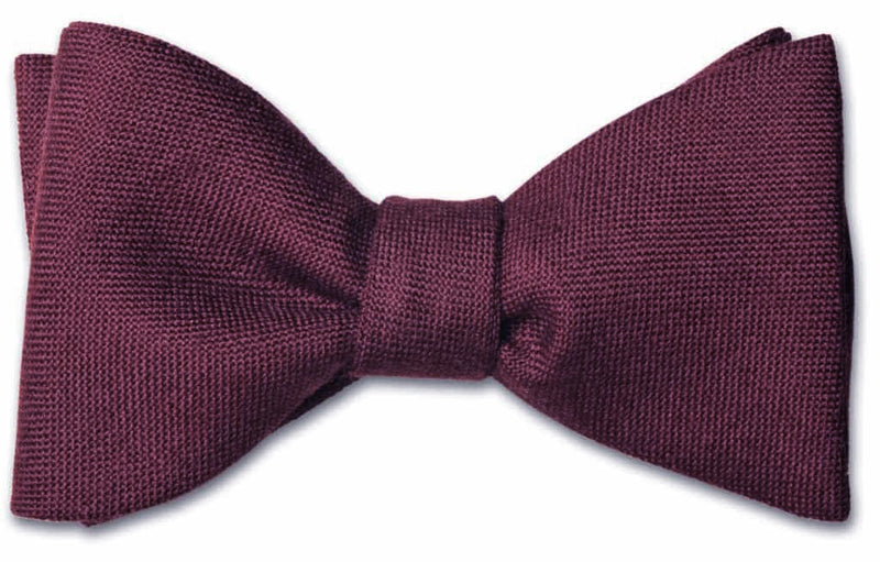 Plum Wool Bow Tie