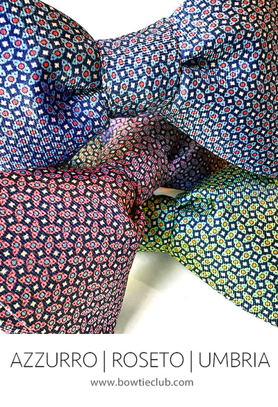 Group of men's bow ties made by The Bow Tie Club