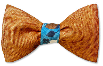 Secret Garden Blue Reversible Bow Tie