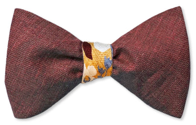 Secret Garden Yellow Reversible Bow Tie
