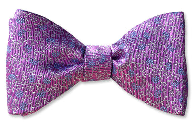 Men's purple bow tie