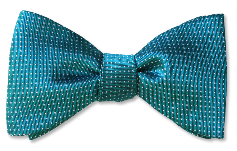 Teal Micro Dots Bow Tie