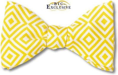 Geometric Yellow bow tie