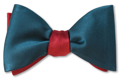 Burgundy/Peacock Satin Reversible