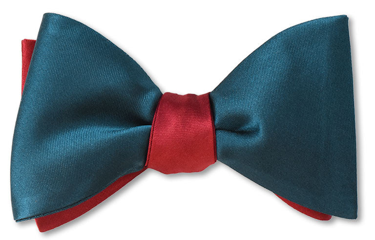 Burgundy/Peacock Satin Reversible