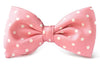 Pink Polka Dots Clip-on Bow Tie 058