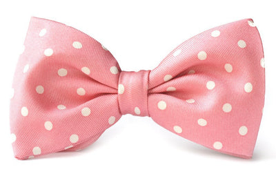 Pink Polka Dots Clip-on Bow Tie 058