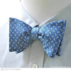 Blue Floret bow tie on shirt