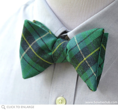 henderson tartan bow tie with shirt
