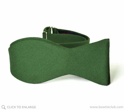 Pine Green Wool Bow Tie