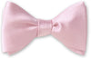 Soft Pink Satin Bow Tie