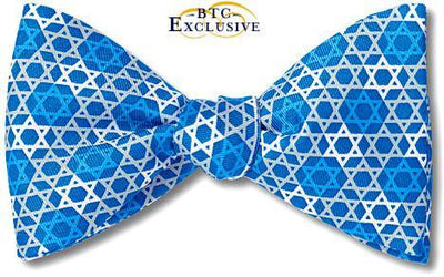 Star of David Bar Mitzvah Hannukah Bow Tie