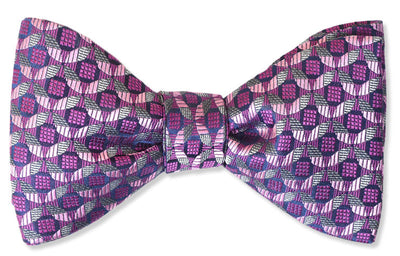 Sugar Plum Bow Tie Woven in purple and pink