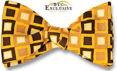 bow ties designer american made yellow silk squares