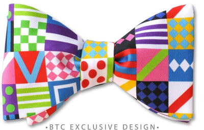 Jockey silks bow tie