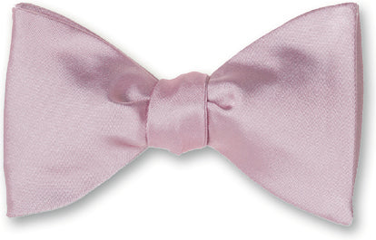 Antique Pink Satin Bow Tie