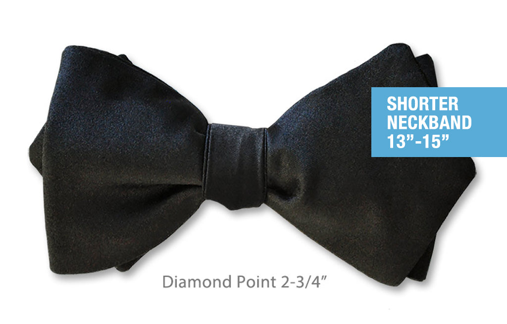 Black Satin DP Self-tie Small