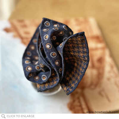 Blue Orbit Reversible Pocket Square