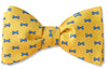 Yellow Bow Tie With a Bow Tie Theme on the Men's Bow Tie