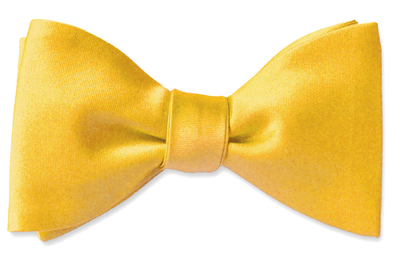 Canary Satin Bow Tie