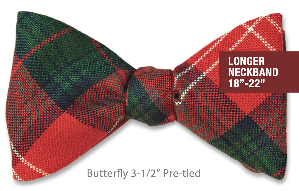 Chisholm Wool Butterfly 3-1/2" Pre-tied 18-22"