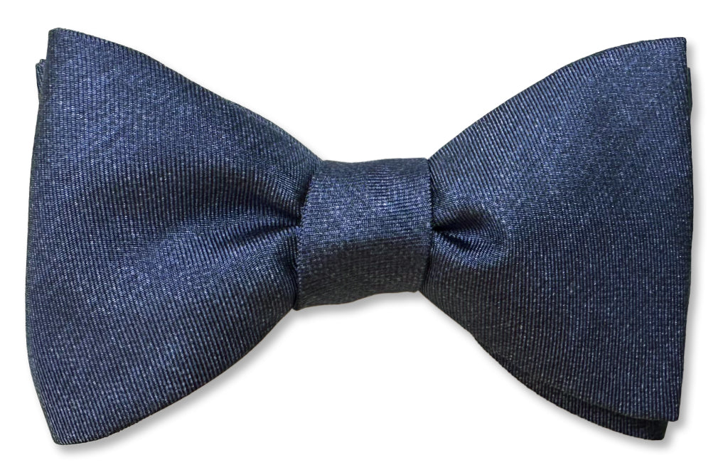 Classic Denim Blue Silk Bow Tie