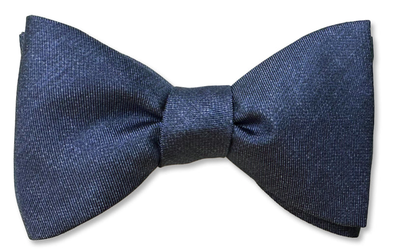 Classic Denim Blue Silk Bow Tie