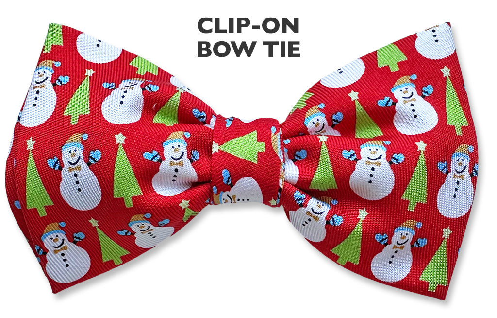 christmas clip on bow tie