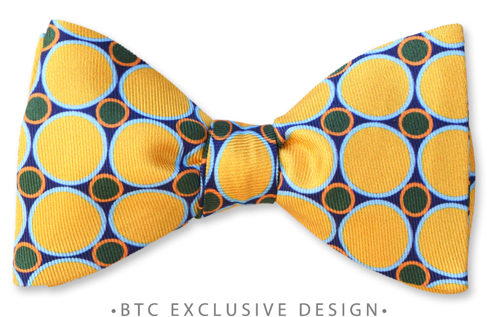 Yellow circles Dot bow tie 