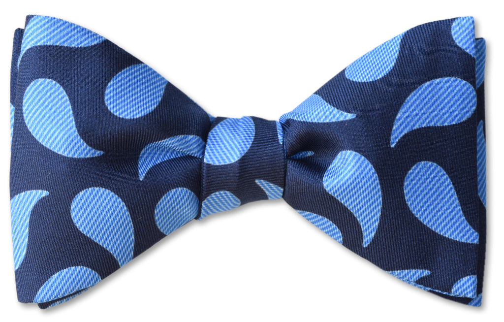 monochromatic blue men's bow tie american made 