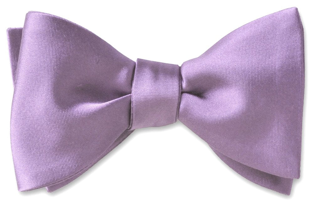 Mauve satin wedding formal bow tie