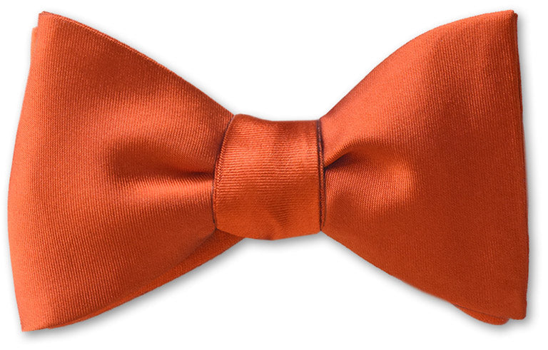 Orange Satin Bow Tie