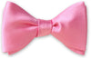 Pink Formal Wedding English Solid Satin Bow Tie