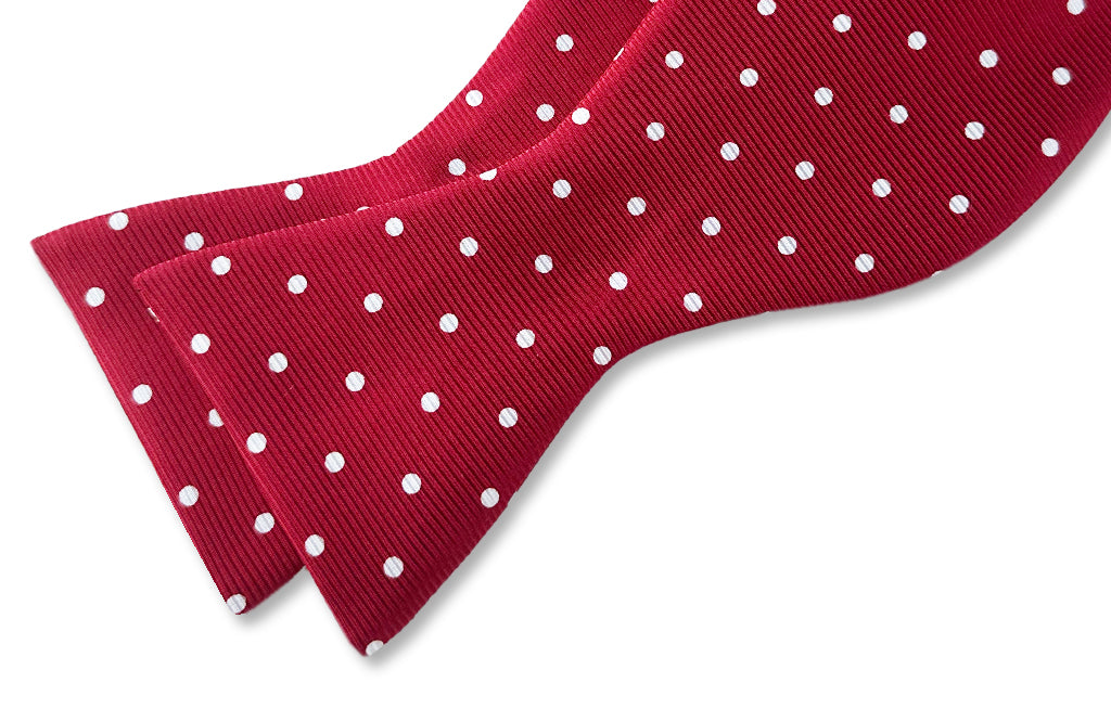 Polka Dots Red Bow Tie