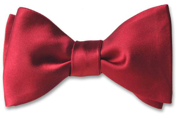Red Satin Bow Tie