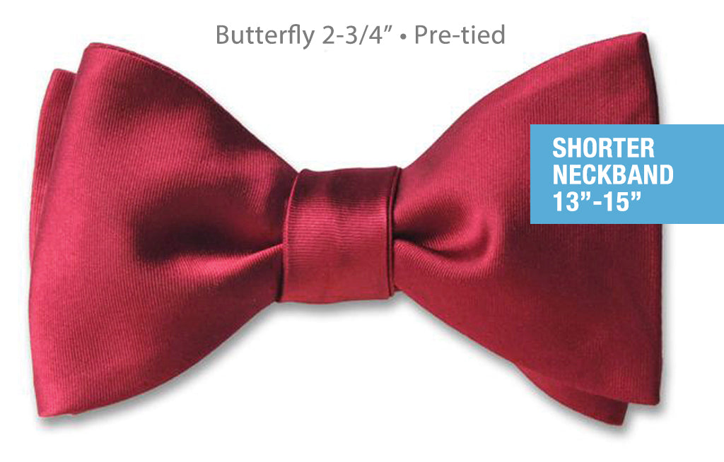 Red Satin B 2-3/4" Pre-tied 13"-15"