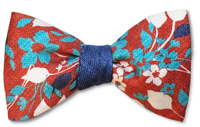 Secret Garden Auburn Reversible Bow Tie