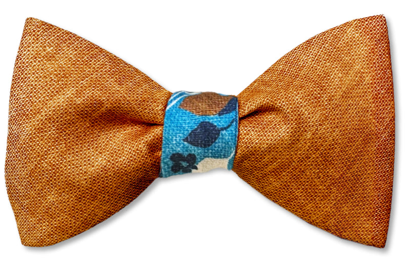 Secret Garden Blue Reversible Bow Tie