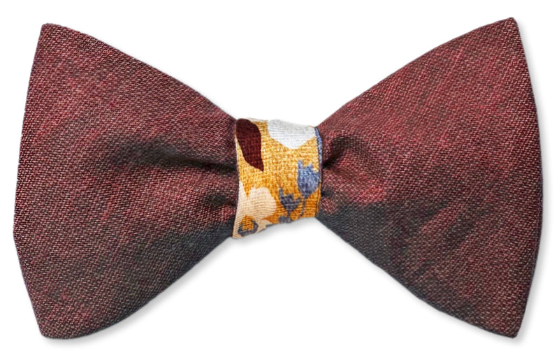 Secret Garden Yellow Reversible Bow Tie