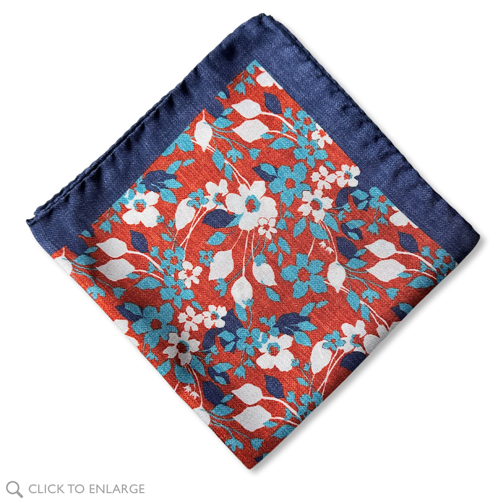 Spring Garden Auburn Pocket Square