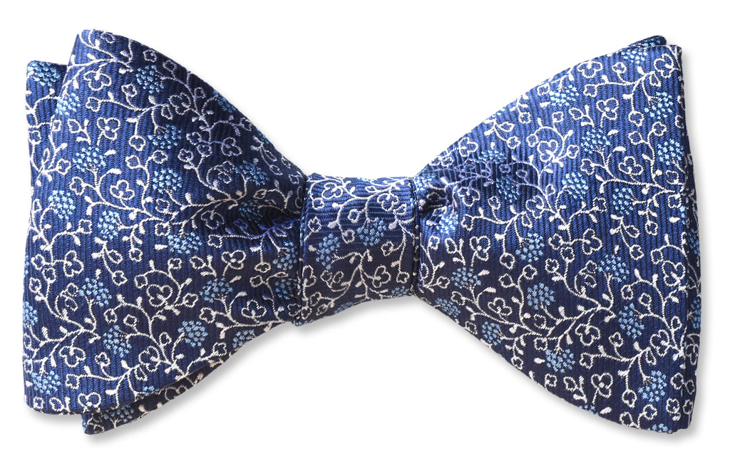 Navy Tapestry men's bow tie Made in America