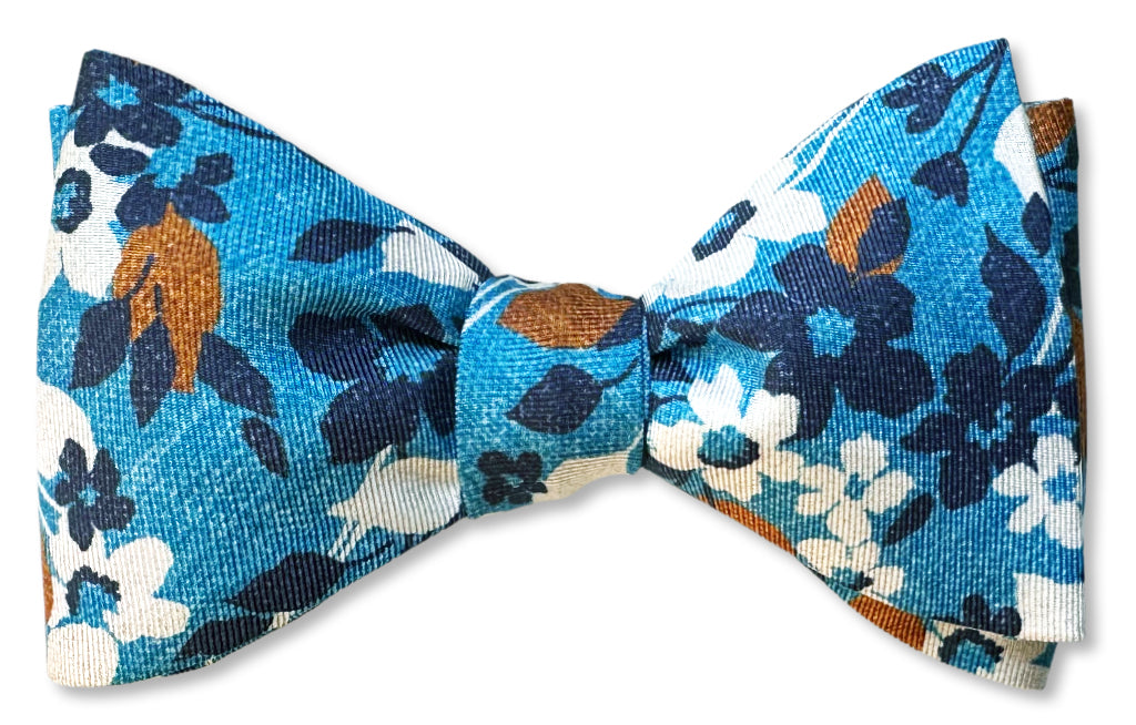 Spring Garden Blue Bow Tie
