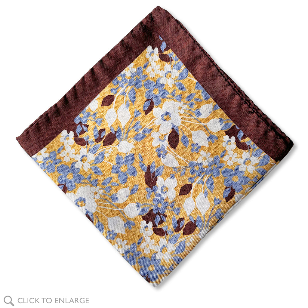 Spring Garden Yellow Pocket Square