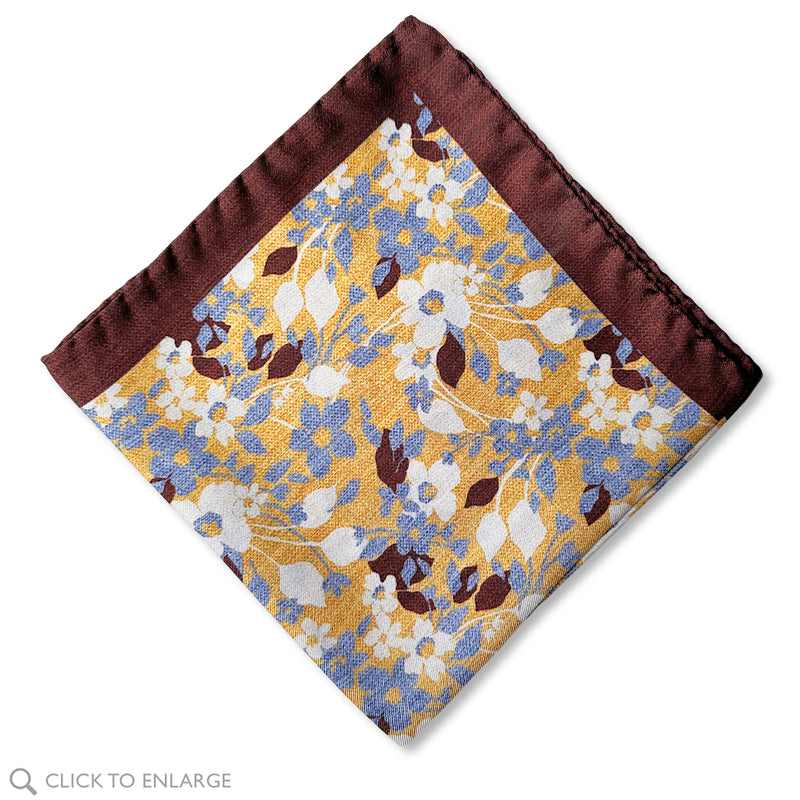 Spring Garden Yellow Pocket Square