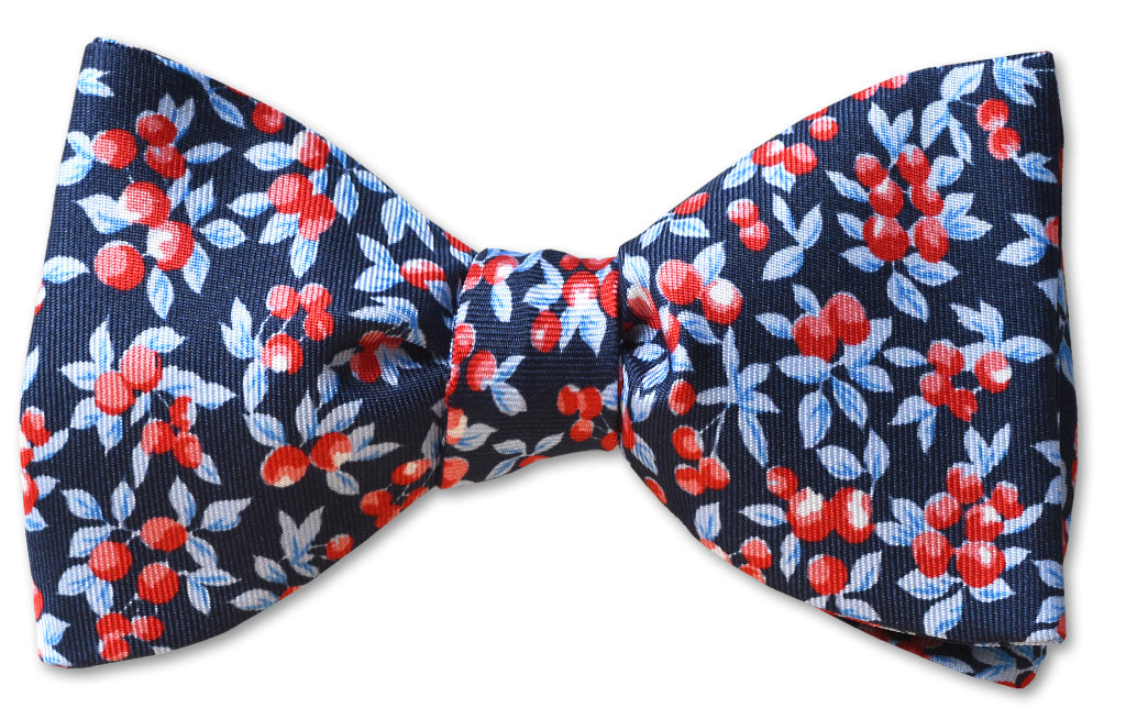 Summer Orchard Navy Bow Tie